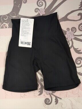 amika Black High-Waist Bike Shorts